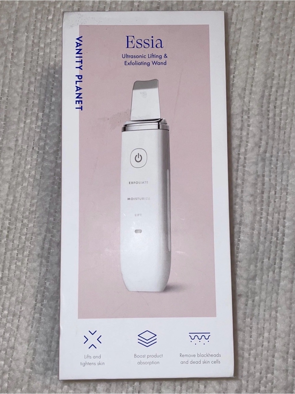 Vanity Planet Essia Ultrasonic Lifting & Exfoliating Wand NEW SEALED